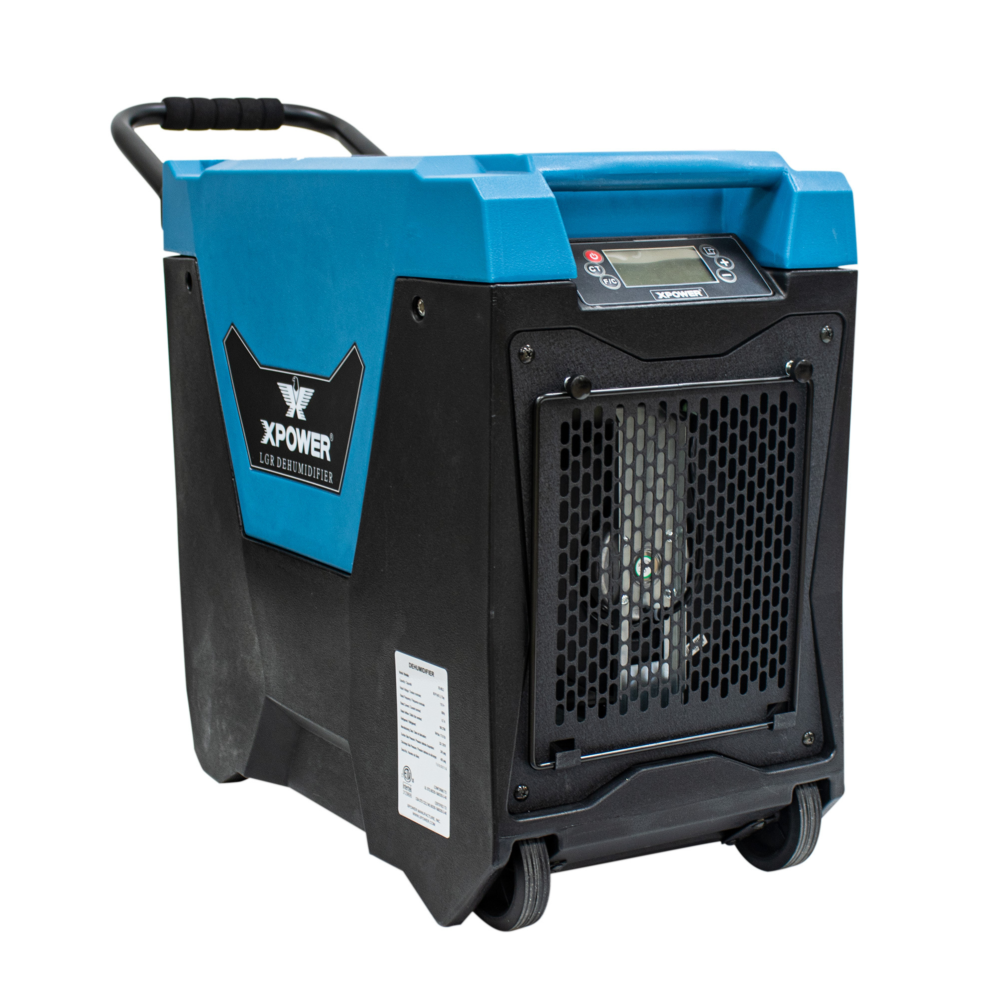 XPower LGR Commercial Dehumidifier with Handle and Wheels, 85 Pints/Day, Model# XD-85L2-Blue